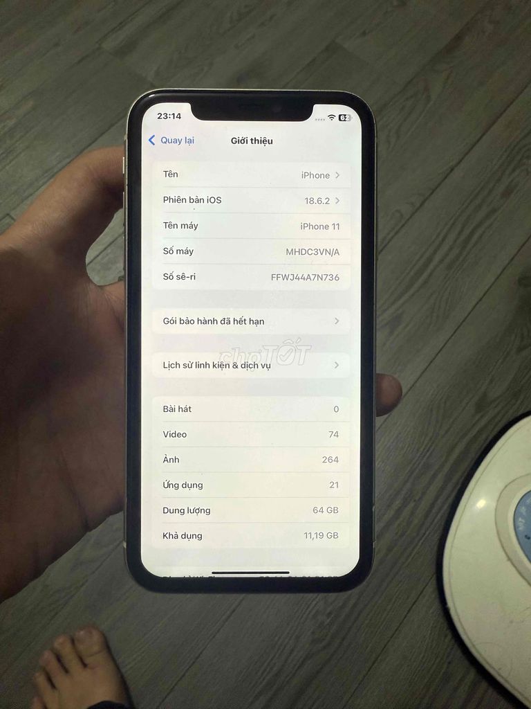 Apple iPhone 11 64GB Trắng Thay màn zin. Mua bán Điện thoại tại Huyện Ngọc Hồi Kon Tum được đăng bởi Minh Thuấn hình 1