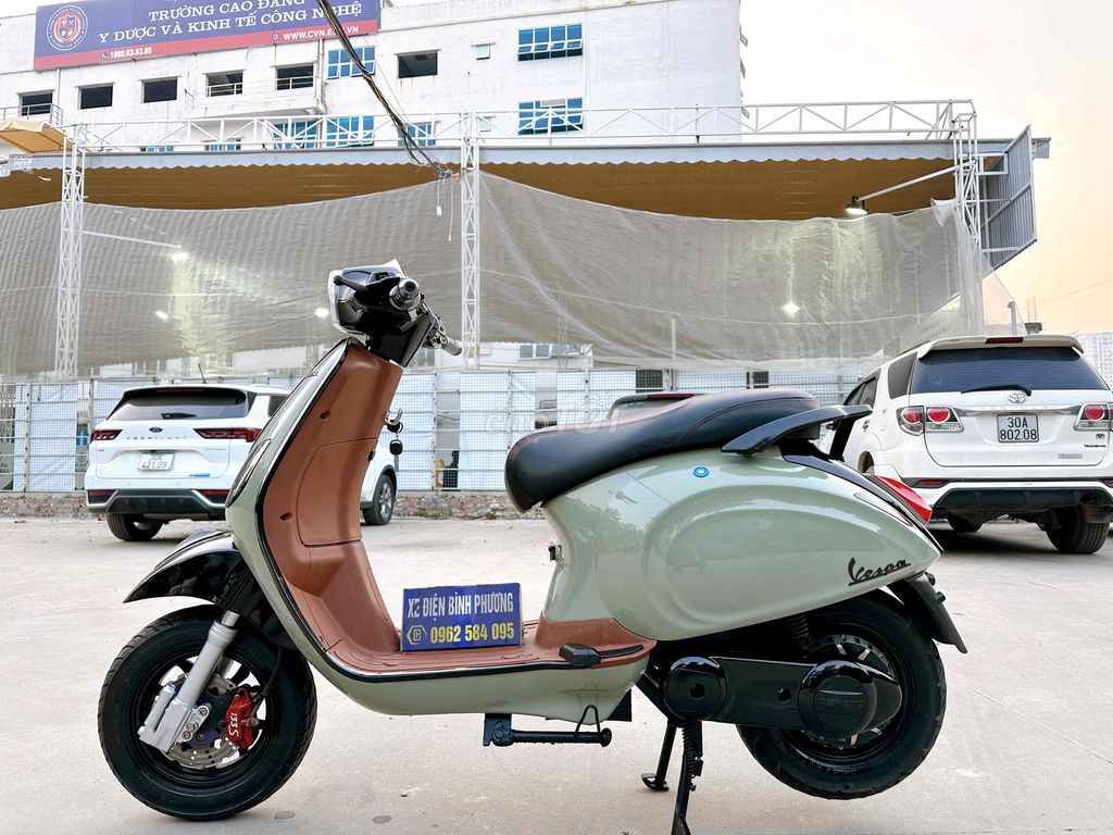 Vespa xám xanh ắc quy 2025 đủ giấy. Mua bán Xe điện tại Quận Bắc Từ Liêm Hà Nội được đăng bởi Xe điện Bình Phương hình 6