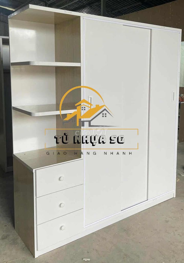Tủ quần áo Nhựa Trắng 1m8x1m45+Tủ quần áo=. Mua bán Tủ, kệ gia đình tại Thành phố Thủ Đức Tp Hồ Chí Minh được đăng bởi Nội thất giá xưởng hình 1