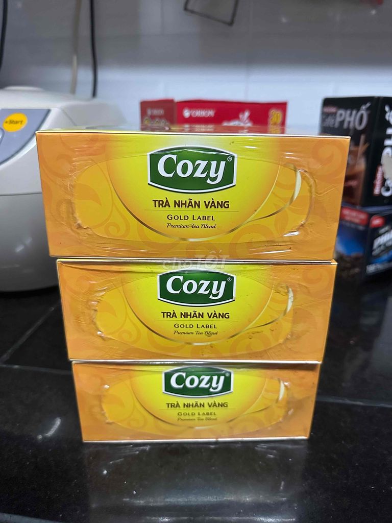 Thanh lý 3 hộp trà cozy nhãn vàng