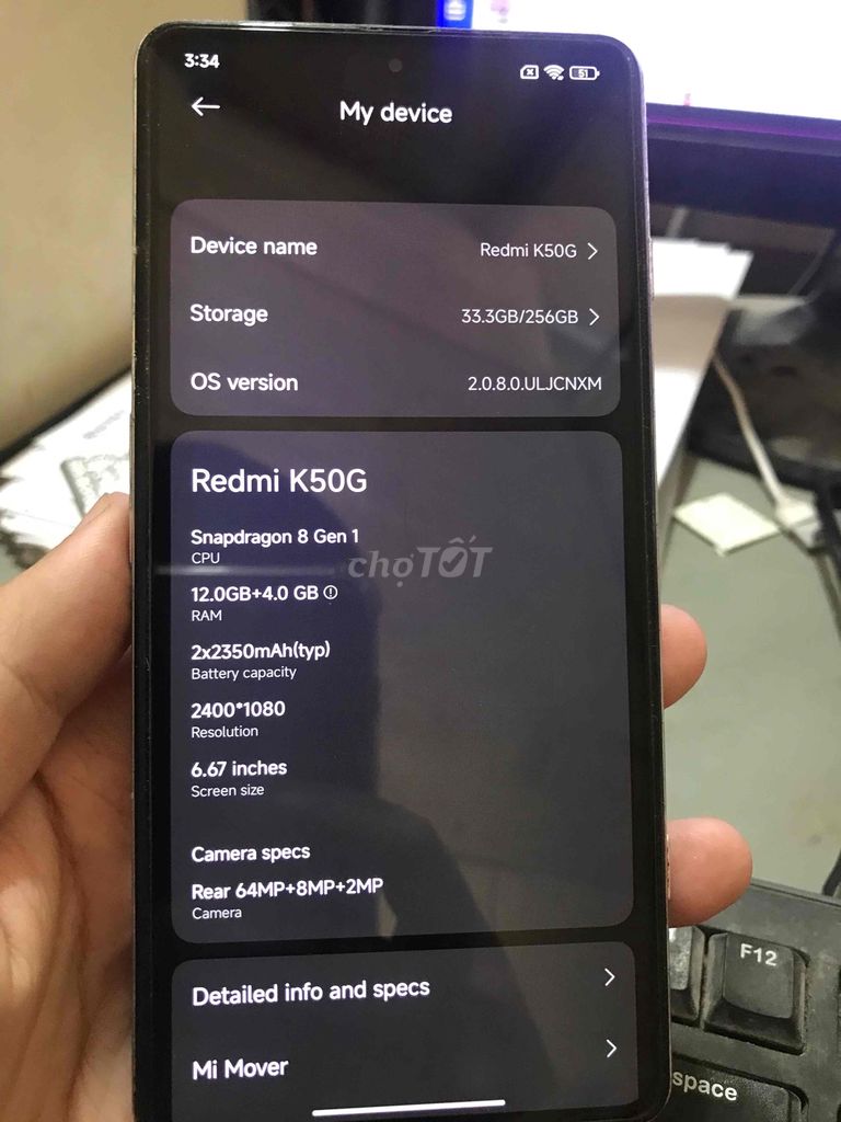 Xiaomi Redmi K50 Gaming 256GB Vàng. Mua bán Điện thoại tại Quận Hoàng Mai Hà Nội được đăng bởi Ba Coca hình 1
