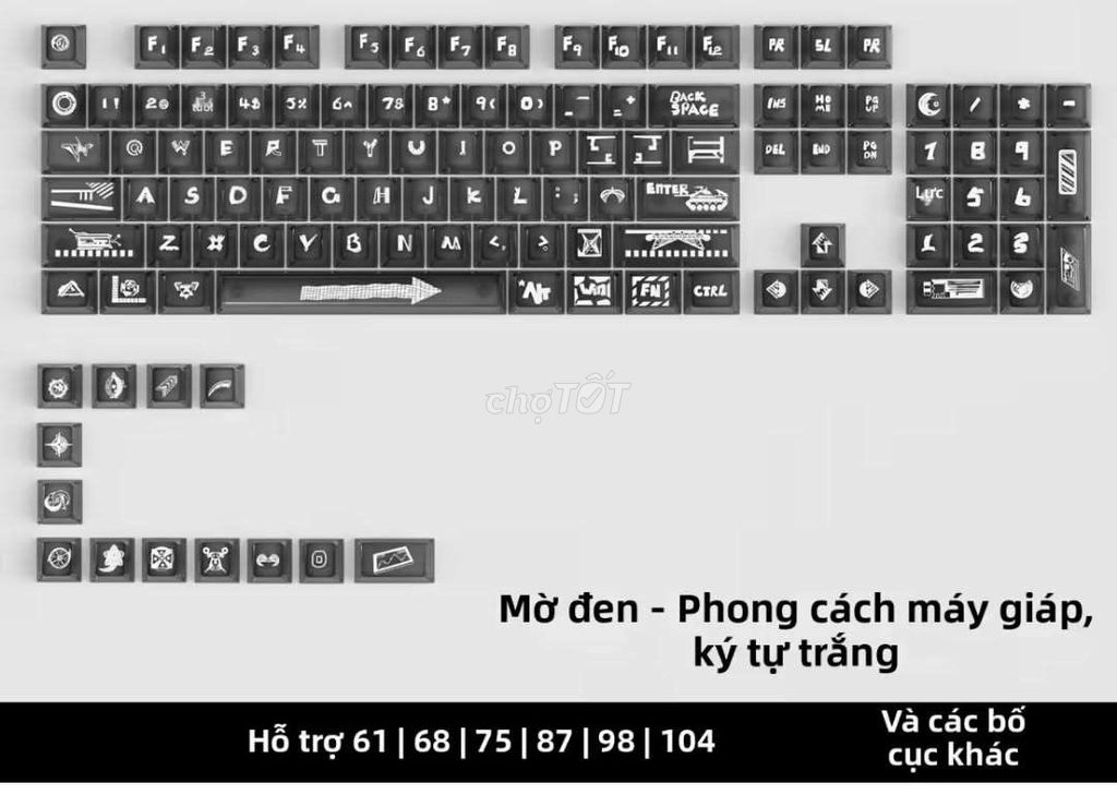 Keycap bàn phím Đen pudding. Mua bán Phụ kiện (Màn hình, Chuột...) tại Thành phố Dĩ An Bình Dương được đăng bởi Tạp Hoá Nhỏ hình 1