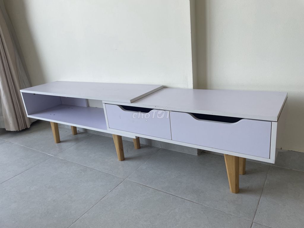 Kệ TV gỗ MDF 178cm Trắng. Mua bán Tủ, kệ gia đình tại Quận 8 Tp Hồ Chí Minh được đăng bởi May Vu hình 1