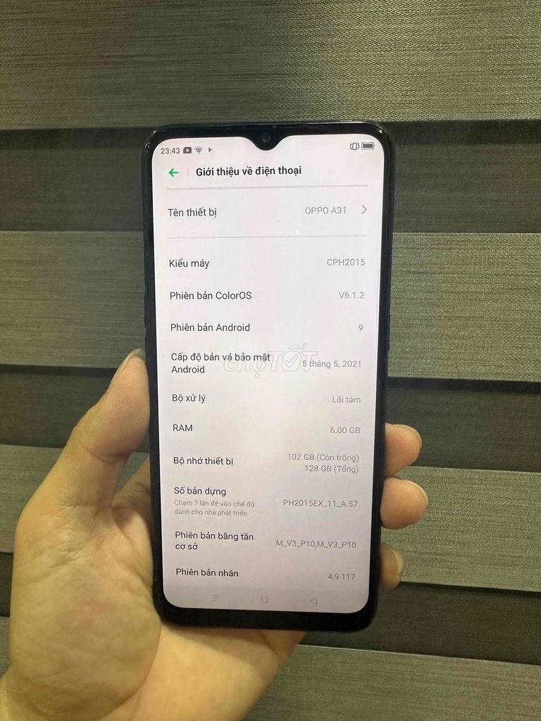 Oppo A31 6GB/128GB Đen. Mua bán Điện thoại tại Quận Đống Đa Hà Nội được đăng bởi Ng Hoang Anh hình 1