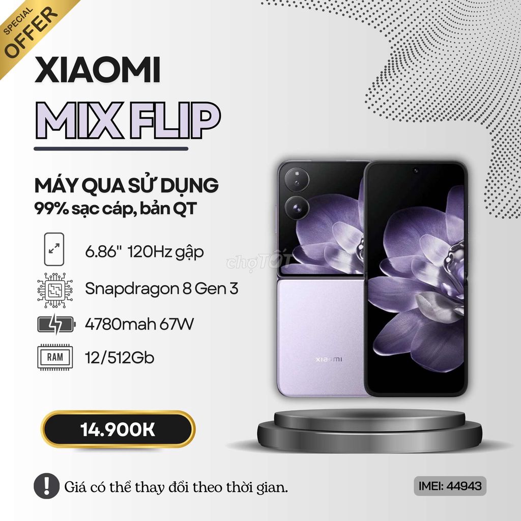 ⭐XIAOMI MIX FLIP QUỐC TẾ 12+512GB