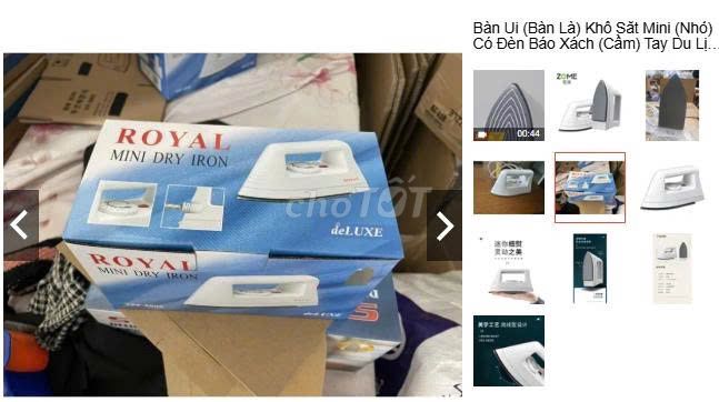 Bàn ủi khô Royal Mini Dry Iron Trắng Mới. Mua bán Nội thất, đồ gia dụng khác tại Thành phố Nha Trang Khánh Hòa được đăng bởi hue hình 1
