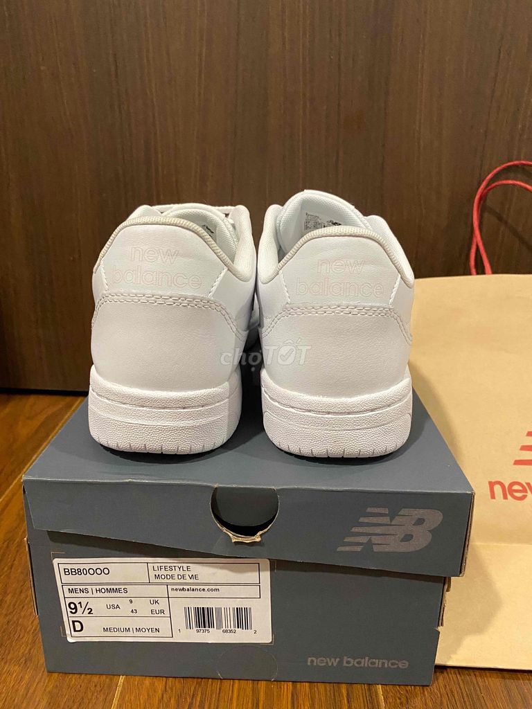 (MỚI) GIÀY NAM NEW BALANCE 480 BB80 TRẮNG; SIZE 43