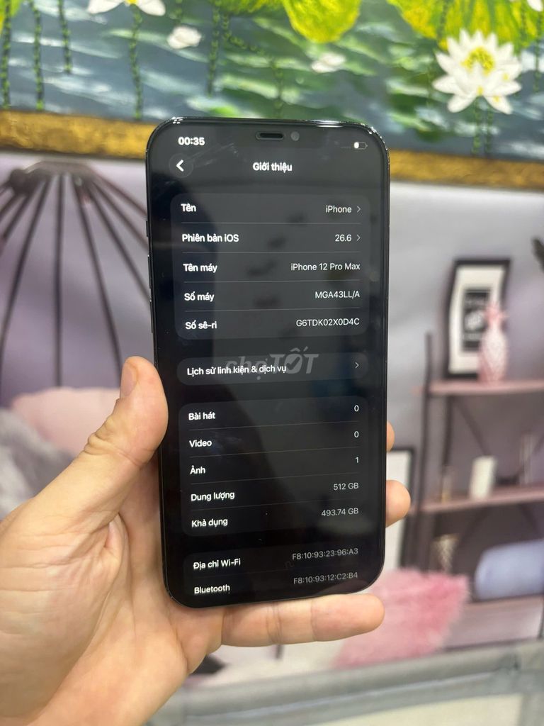 Apple iPhone 12 Pro Max 512GB Xanh Oled. Mua bán Điện thoại tại Quận Bắc Từ Liêm Hà Nội được đăng bởi Cửa hàng Bính Táo hình 1