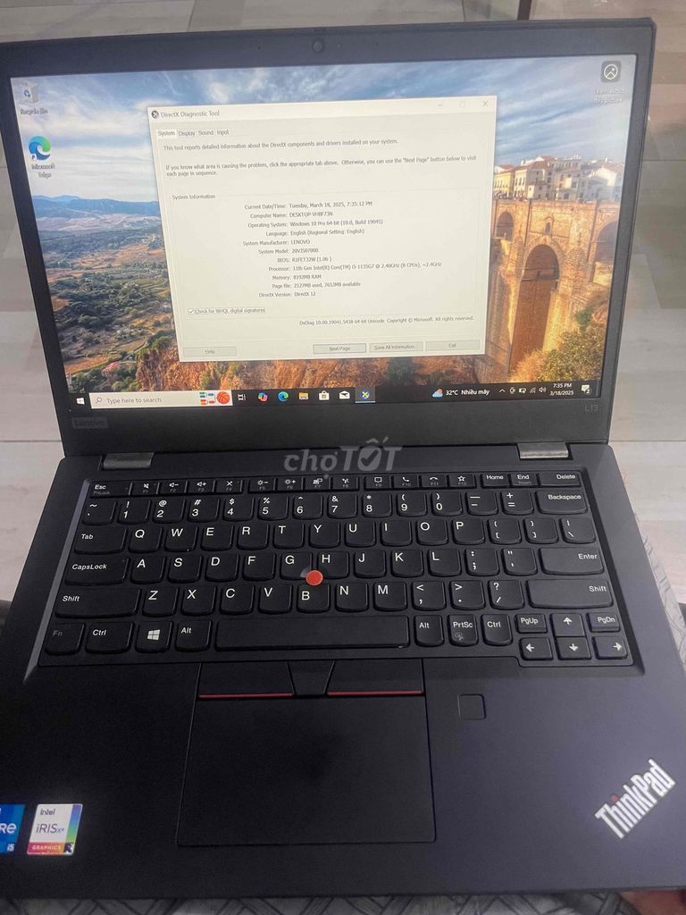 laptop lenovo l13 gen 2 i5 1135g7 ram 8g ssd 512gb