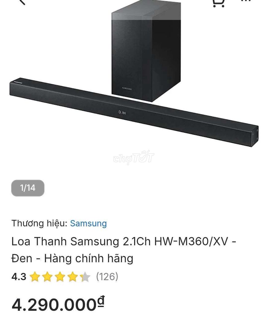 Loa thanh Samsung HW-M360 âm mạnh phê lắm . Mua bán Tivi, Âm thanh tại Quận 8 Tp Hồ Chí Minh được đăng bởi Minh hào hình 1