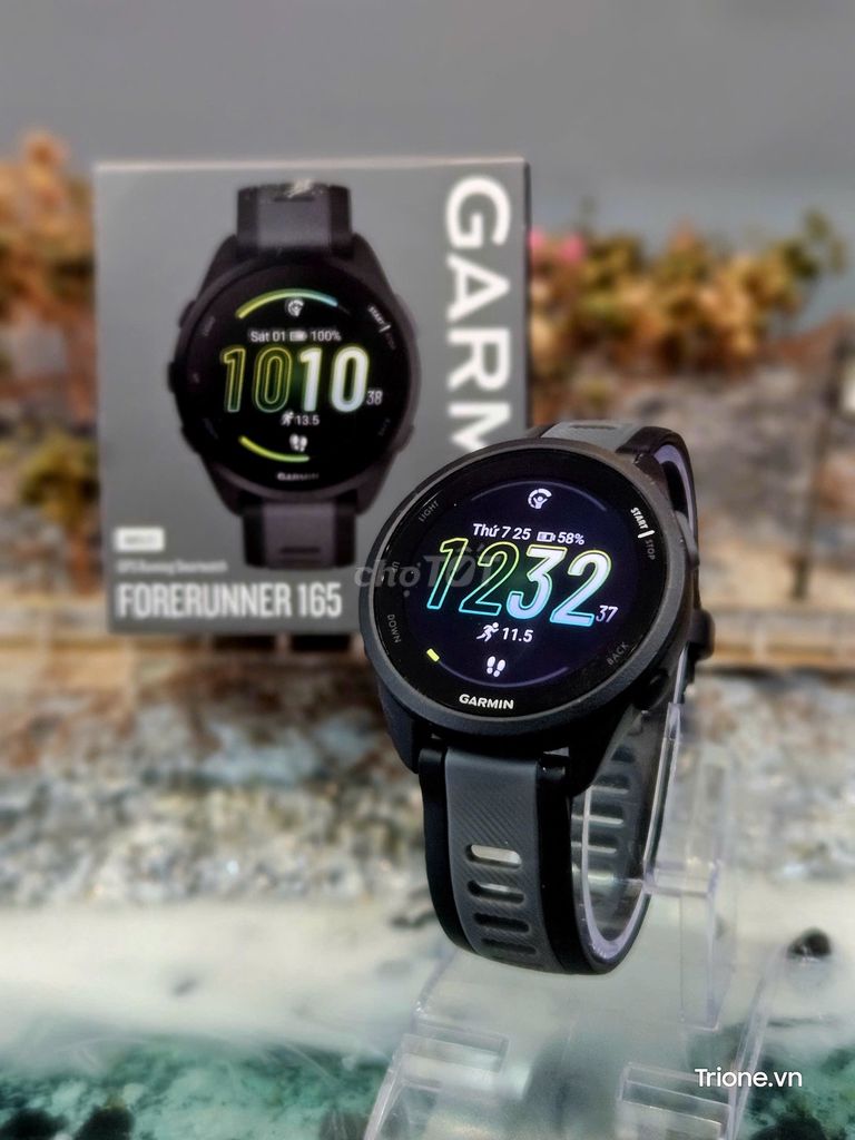 Garmin Forerunner 165 Đen - Bảo hành hãng 03/2028. Mua bán Thiết bị đeo thông minh tại Quận Bình Thạnh Tp Hồ Chí Minh được đăng bởi TRIONE VN hình 1