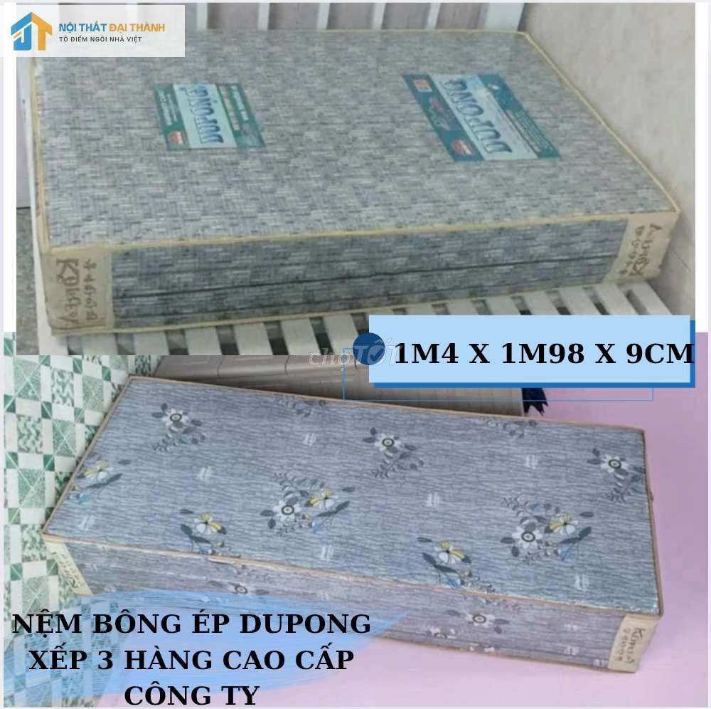 NỆM BÔNG GÒN ÉP DUPONG 1M4X1M95 X 9CM HCM freeship. Mua bán Giường, chăn ga gối nệm tại Quận Tân Phú Tp Hồ Chí Minh được đăng bởi NỘI THẤT ĐẠI THÀNH hình 1