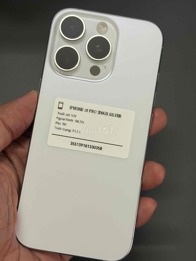 iPhone 16 Pro 256GB Trắng. Mua bán Điện thoại tại Quận Bình Thạnh Tp Hồ Chí Minh được đăng bởi HStore hình 1