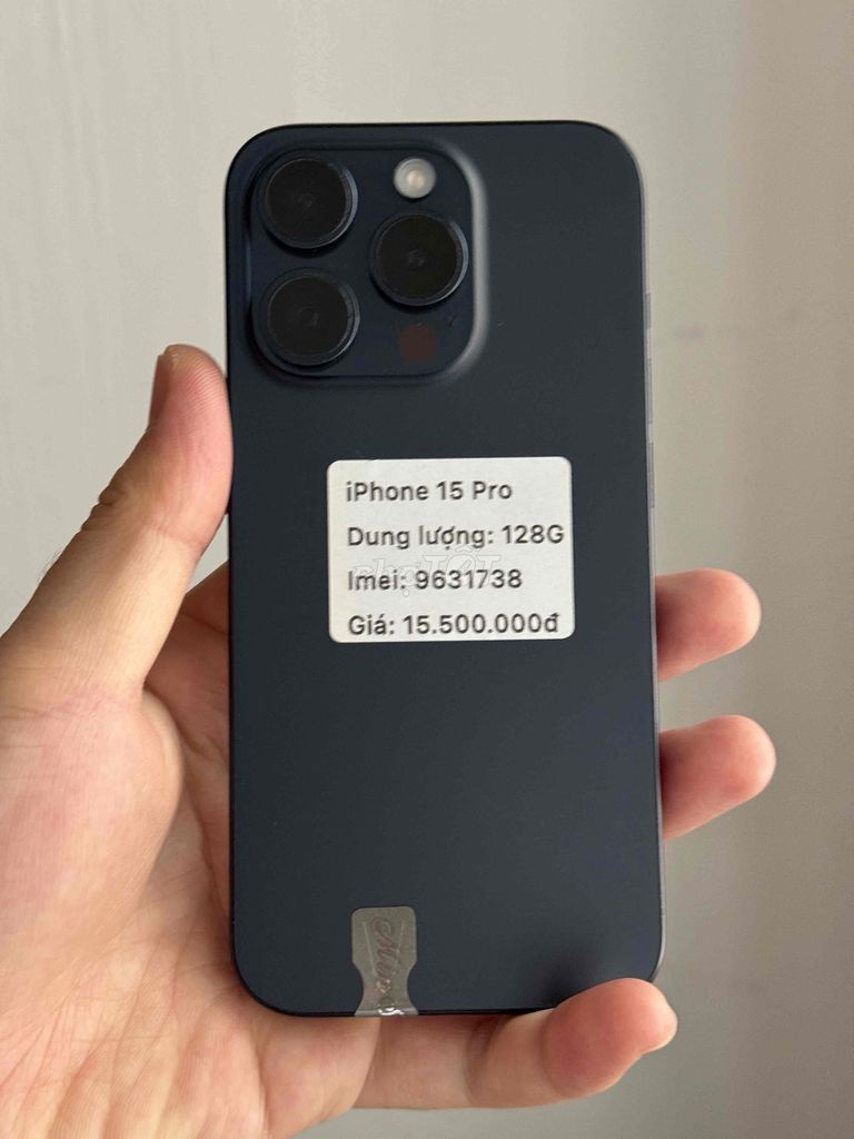 iPhone 15 Pro 128GB màu xanh máy đẹp keng. Mua bán Điện thoại tại Thành phố Buôn Ma Thuột Đắk Lắk được đăng bởi Nguyễn Hoàng hình 1