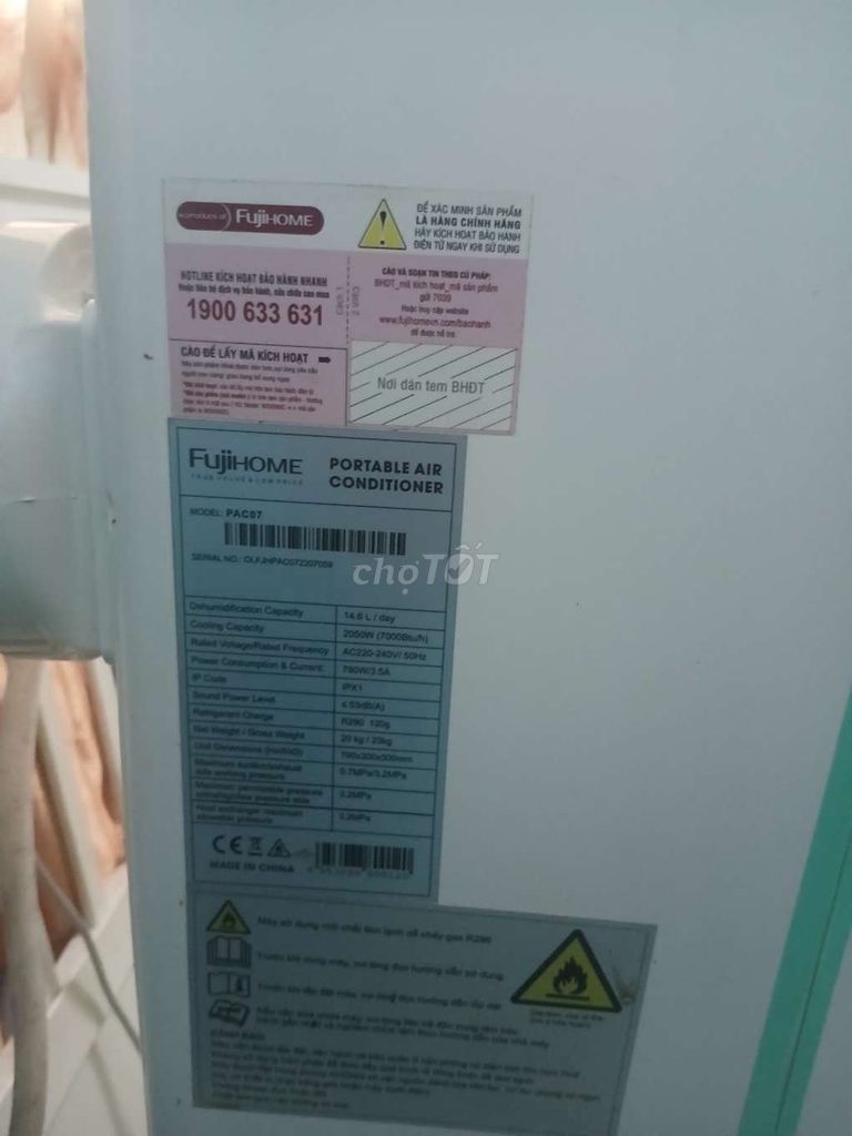 Điều hòa di động Fujihome PAC07. Mua bán Máy lạnh, điều hoà tại Thành phố Ngã Bảy Hậu Giang được đăng bởi Nguyen Nguyễn hình 1