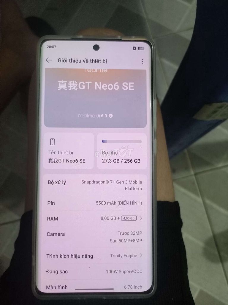 Realme GT neo 6SE 8-256 gb mạnh