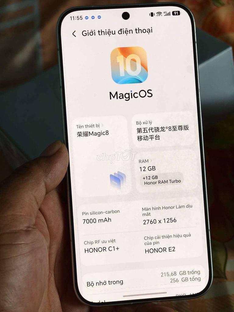 Honor Magic8 12GB/256GB Bạc. Mua bán Điện thoại tại Huyện Châu Thành Bến Tre được đăng bởi đam mê công nghệ hình 1