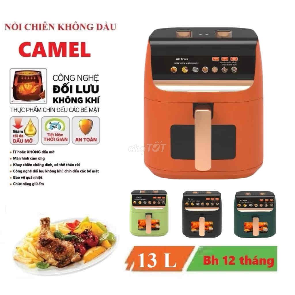 Nồi Chiên Không Dầu CAMEL Mẫu Mới Mặt Kính 13 Lít. Mua bán Bếp, lò, đồ điện nhà bếp tại Huyện Vụ Bản Nam Định được đăng bởi taphoaxinh hình 1