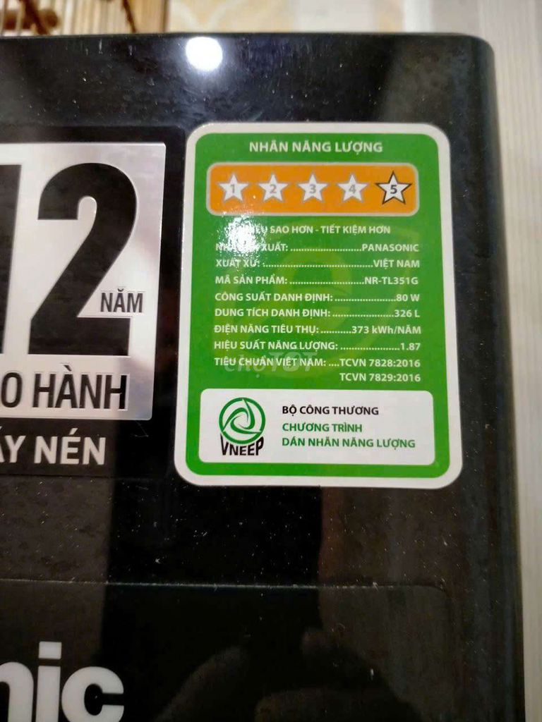 Tủ lạnh Panasonic NR-TL351G Đen 326L Việt Nam. Mua bán Tủ lạnh tại Quận Liên Chiểu Đà Nẵng được đăng bởi Ngọc Hoa hình 1