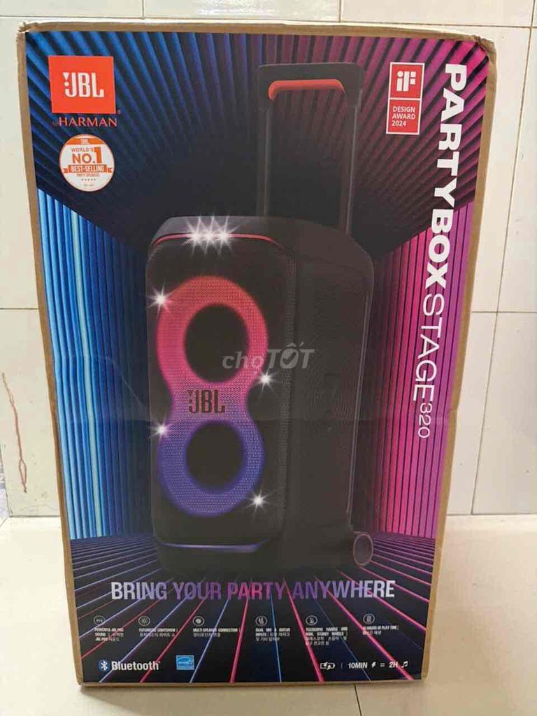 Loa di động JBL PartyBox Stage 320 Đen new 100%. Mua bán Tivi, Âm thanh tại Quận Thanh Khê Đà Nẵng được đăng bởi Thế Giới Loa Chính hãng New Và Lướt Giá Rẽ Đà Nẵng  hình 1