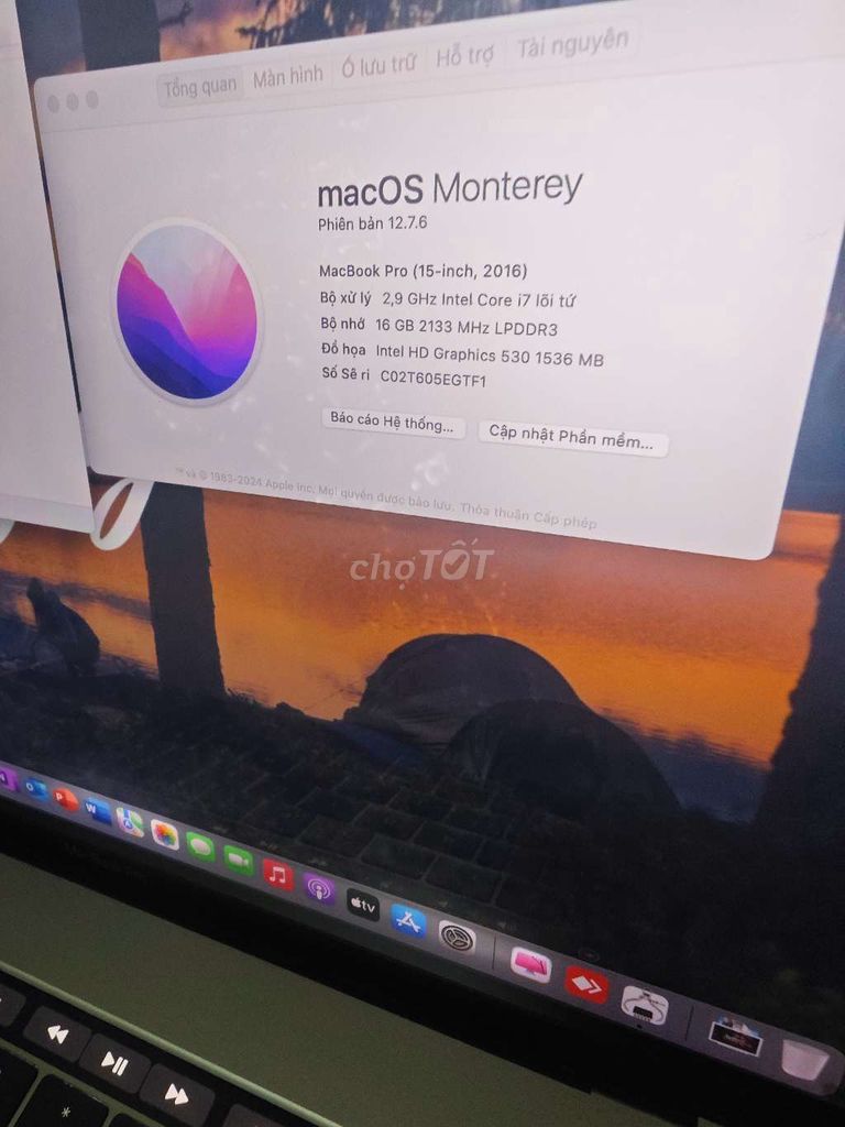 Apple Macbook Pro 2016 i7 15 inch 16GB/512GB. Mua bán Laptop tại Thành phố Quảng Ngãi Quảng Ngãi được đăng bởi T Nguyen hình 1