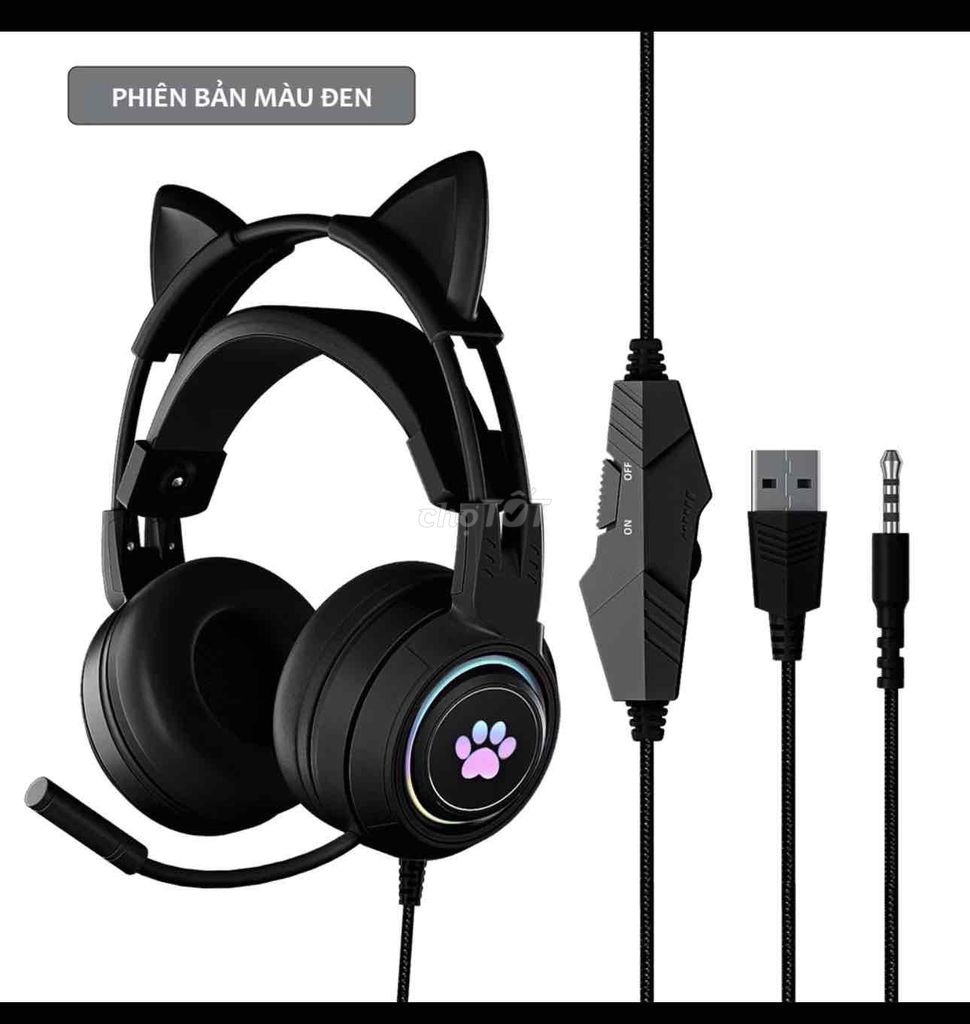 Tai nghe gaming Đen có dây. Mua bán Tivi, Âm thanh tại Quận 8 Tp Hồ Chí Minh được đăng bởi Phan Hải hình 1