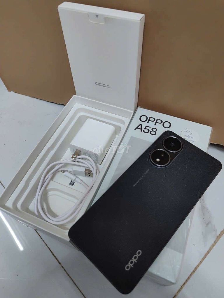 Oppo a58 Ram 8/128 máy full box còn bh hãng, có gl