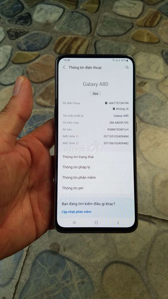 Samsung A80 2Sim Ram8/128gb Màn Amoled Zin Đẹp 95%. Mua bán Điện thoại tại Quận Gò Vấp Tp Hồ Chí Minh được đăng bởi THMobileSG hình 3