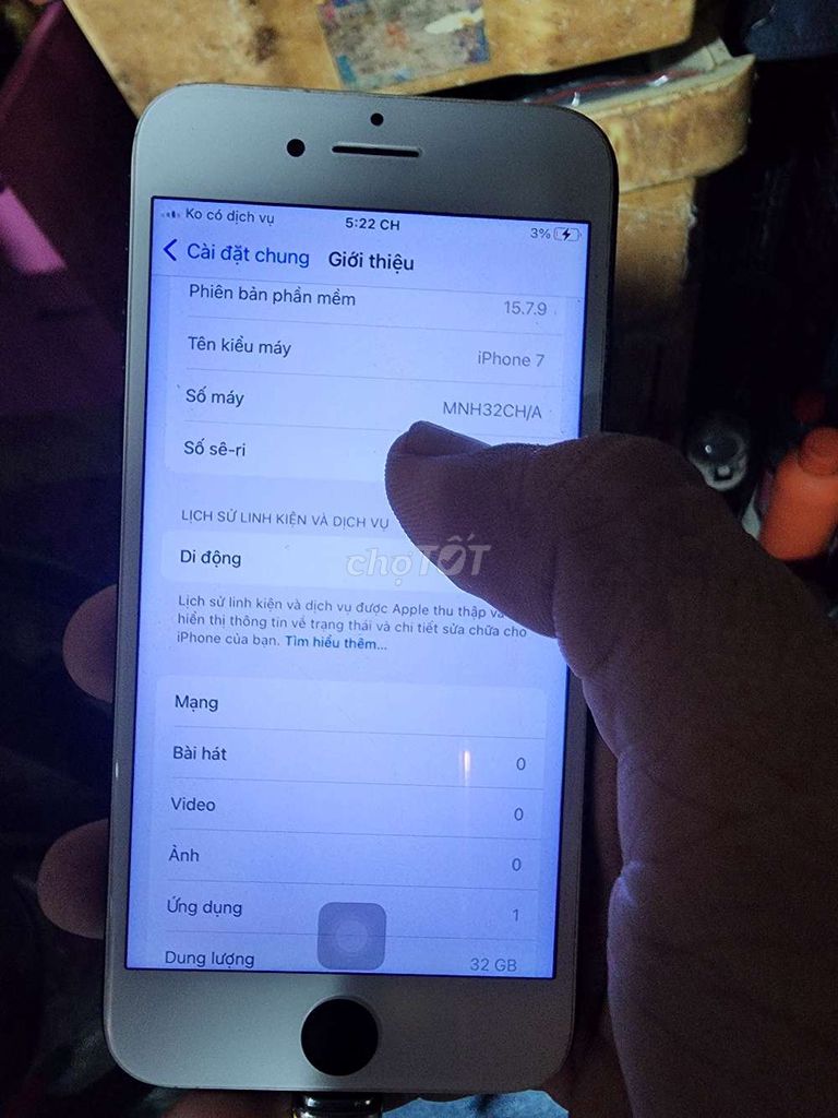 Apple iPhone 7 32GB Đen. Mua bán Điện thoại tại Quận Bình Thạnh Tp Hồ Chí Minh được đăng bởi tùng  hình 1