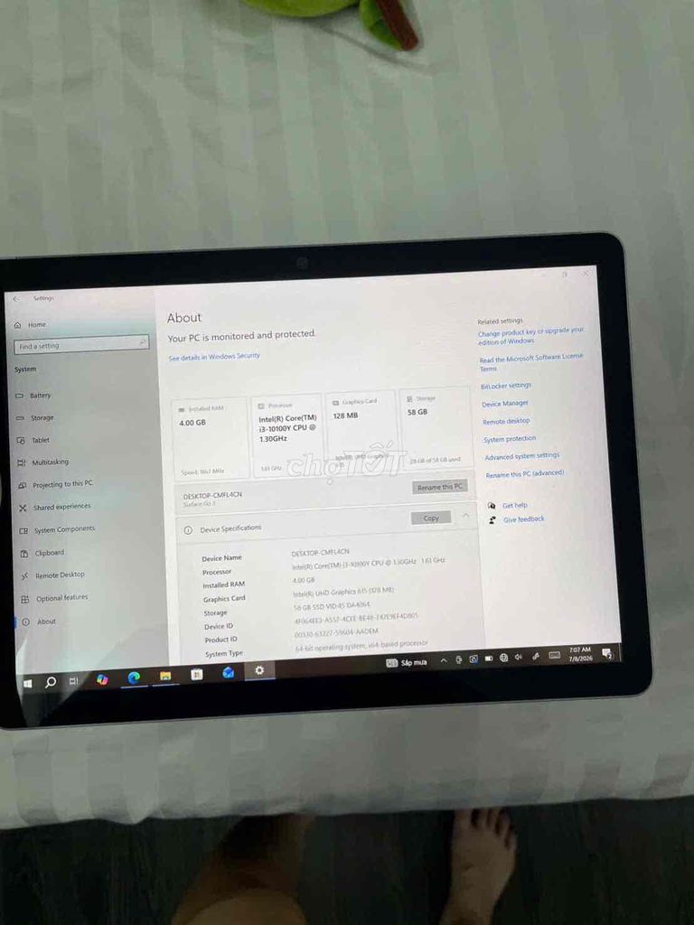 Microsoft Surface Go 3 i3 4GB/128GB Bạc. Mua bán Máy tính bảng tại Quận Tân Bình Tp Hồ Chí Minh được đăng bởi bích tuyền hình 1