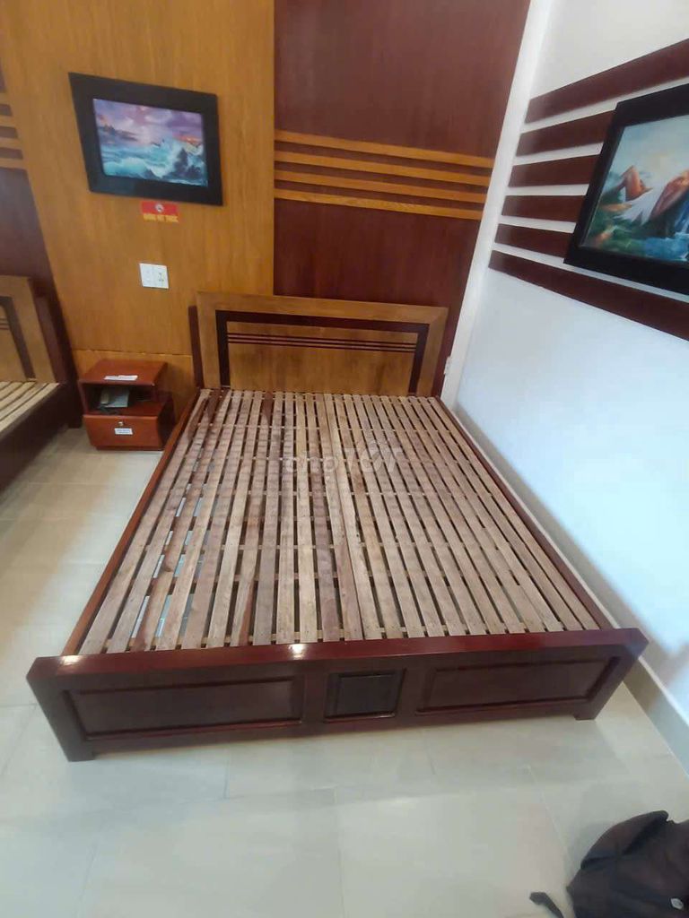 Giường ngủ Gỗ bình linh Nâu 1m4x2m. Mua bán Giường, chăn ga gối nệm tại Huyện Long Điền Bà Rịa - Vũng Tàu được đăng bởi vương hình 1