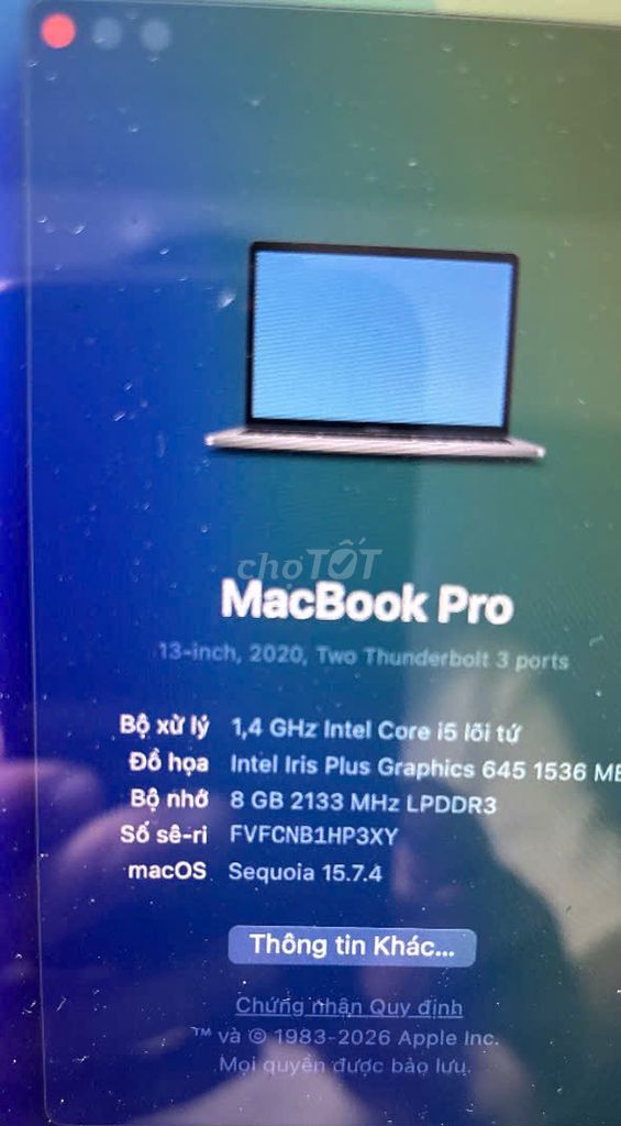 Apple MacBook Air M1 8GB/256GB Xám. Mua bán Laptop tại Huyện Duy Xuyên Quảng Nam được đăng bởi Minh Nguyen hình 1