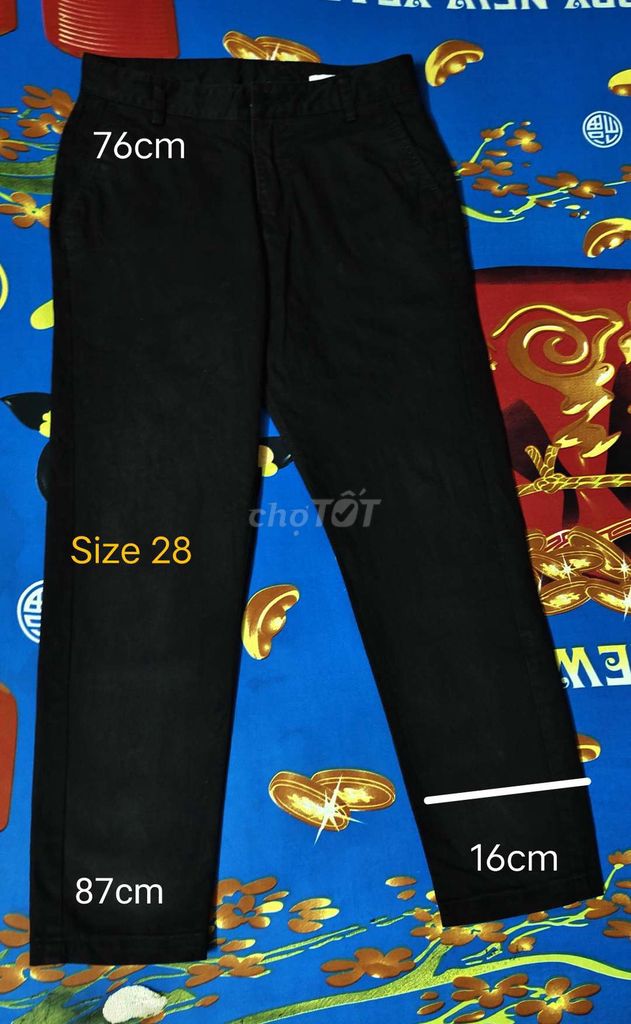 Quần tây nam Lacoste Đen size 28. Mua bán Quần áo tại Quận 8 Tp Hồ Chí Minh được đăng bởi Tùng Nguyên  hình 1