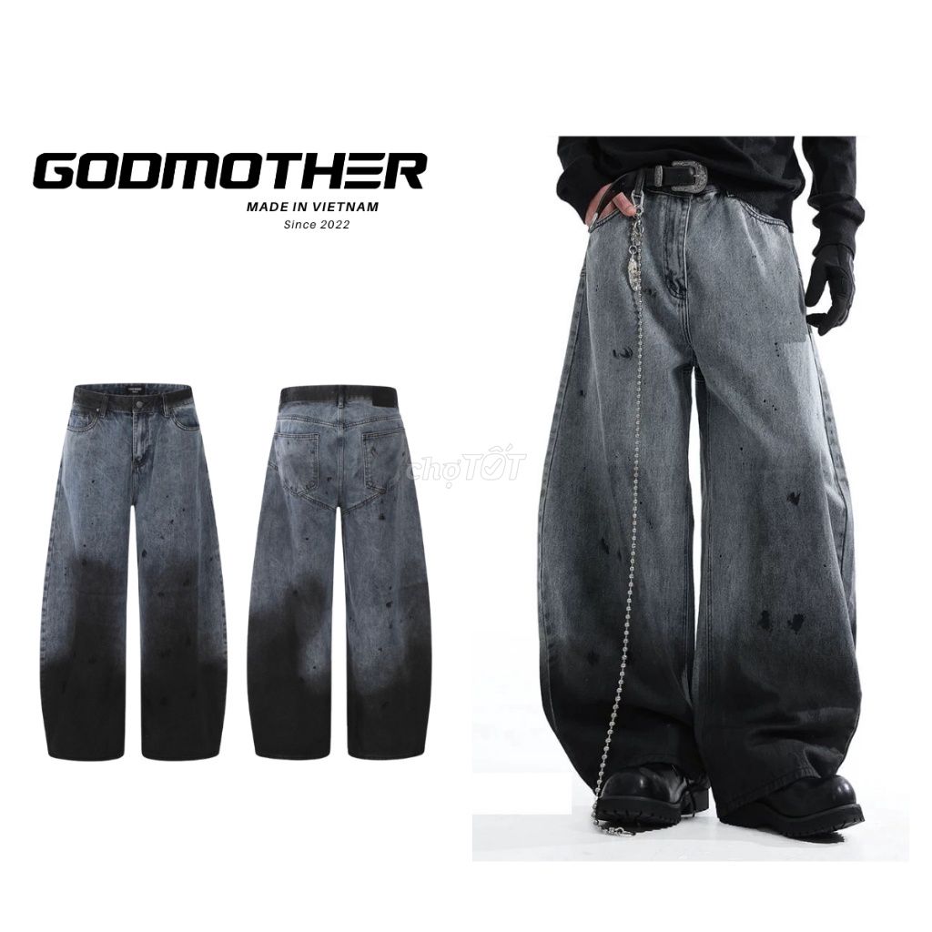 Quần jean GODMOTHER ống rộng Unisex. Mua bán Quần áo tại Quận 6 Tp Hồ Chí Minh được đăng bởi QUYNH TIEN hình 1