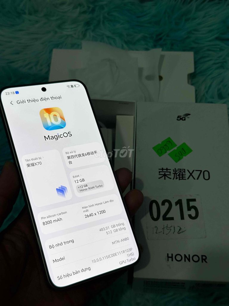Honor X70 5G 12/512GB xanh lá fullboxx 99 bán. Mua bán Điện thoại tại Thành phố Thủ Dầu Một Bình Dương được đăng bởi Hoàng hải hình 1
