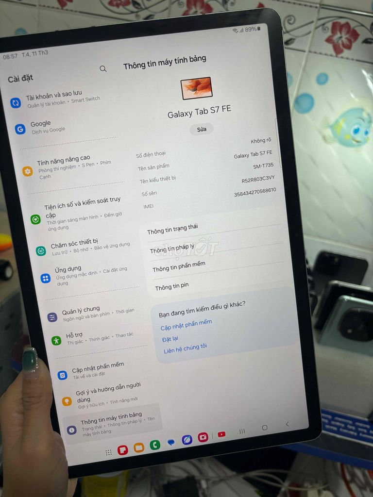 Samsung Tab S7 FE 4GB/64GB 5G Bạc. Mua bán Máy tính bảng tại Huyện Bình Chánh Tp Hồ Chí Minh được đăng bởi Danh Thư hình 1