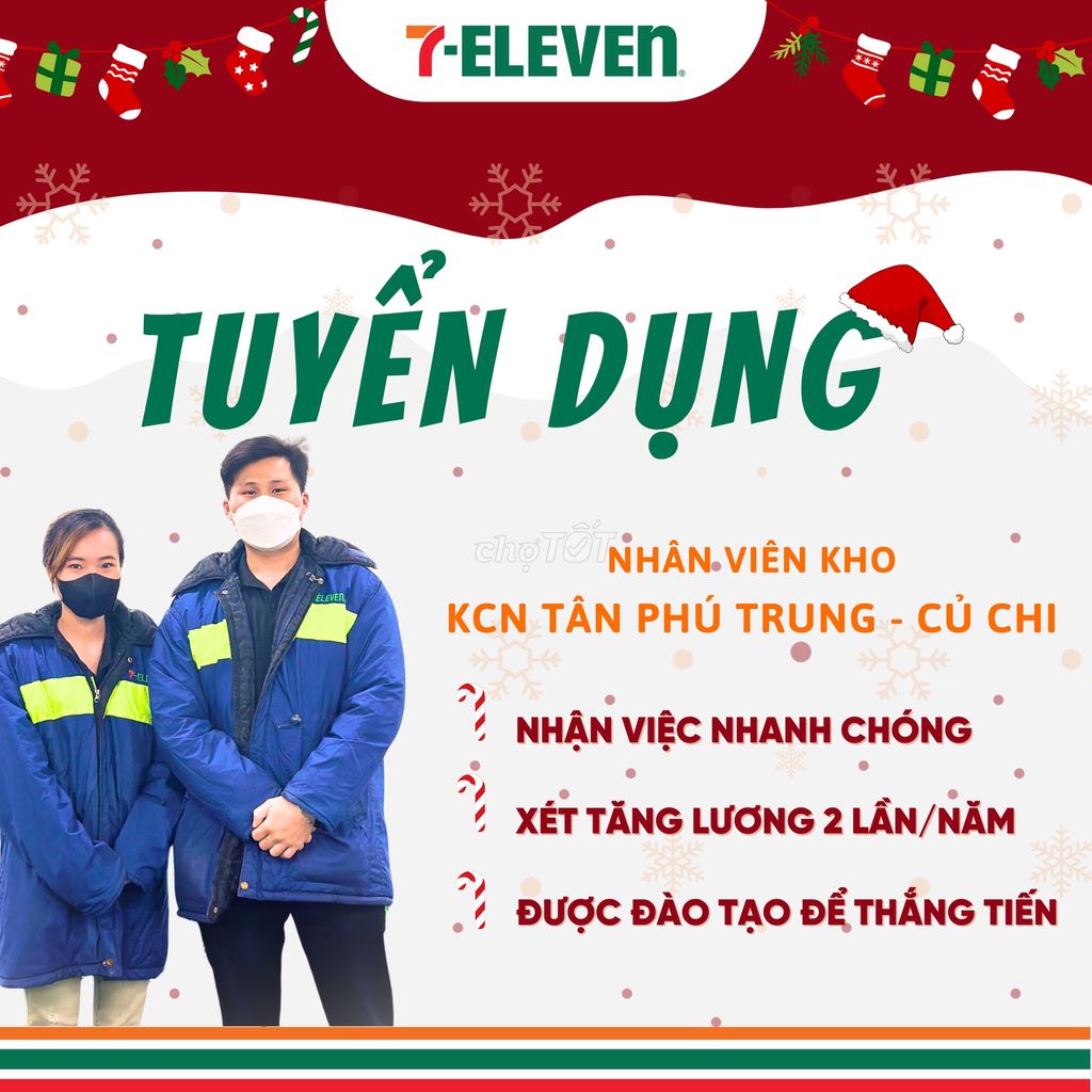 [Củ Chi] CẦN TUYỂN 20 NHÂN VIÊN KHO 7-ELEVEN