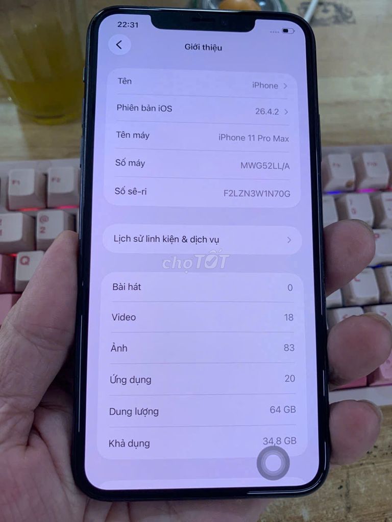 Apple iPhone 11 pm /LLA/64GB (xanh). Mua bán Điện thoại tại Quận Hai Bà Trưng Hà Nội được đăng bởi Nguyen Hoang Anh hình 1