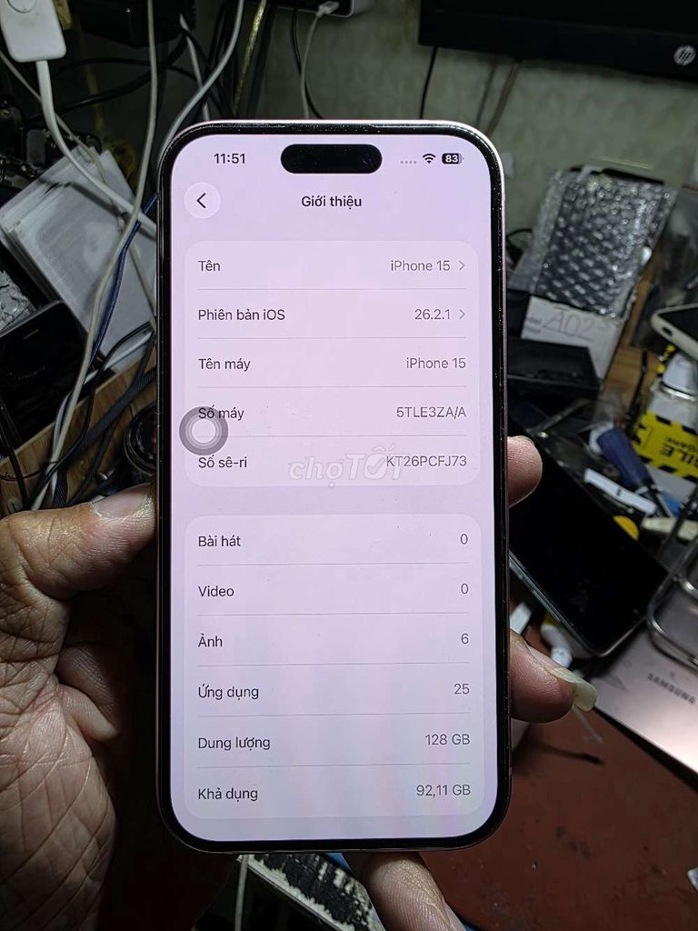iPhone 15 128GB zin toàn bộ giá rẻ . Mua bán Điện thoại tại Quận 8 Tp Hồ Chí Minh được đăng bởi Thiên Hòa mobile  hình 1