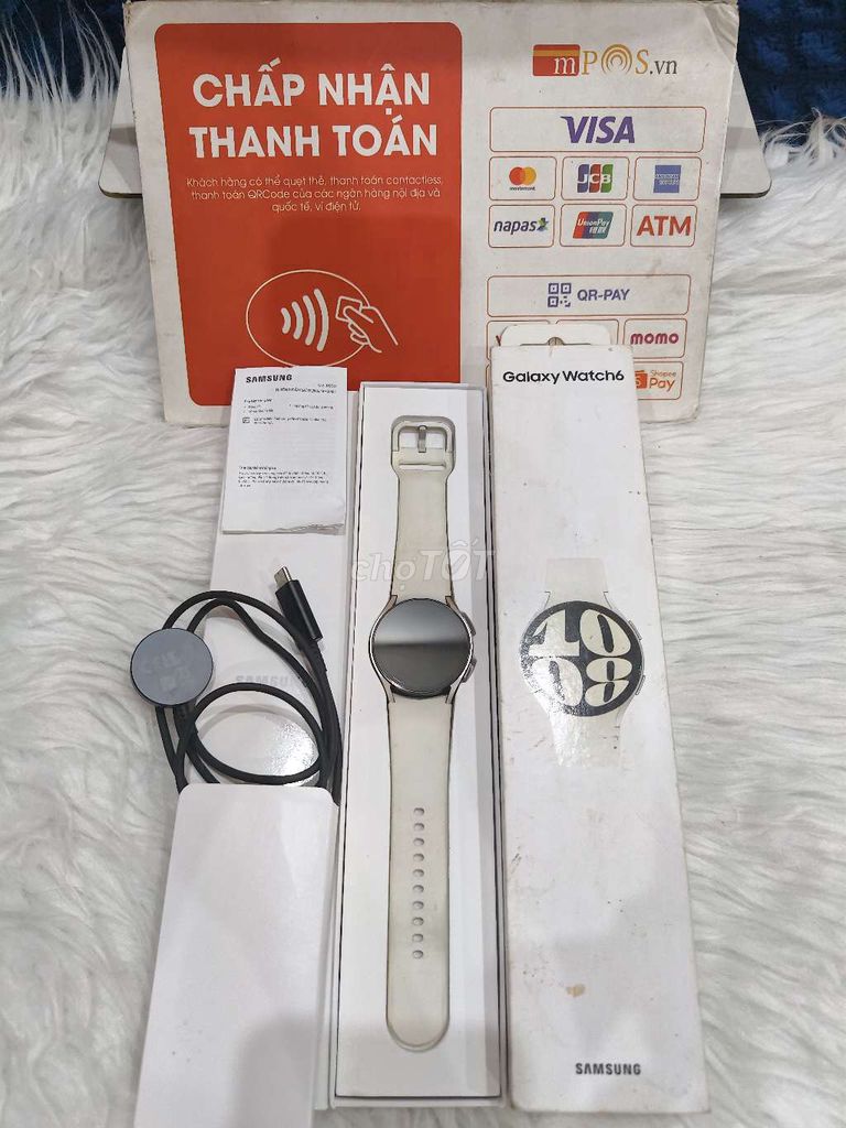 Samsung Watch 6 40mm Bạc GPS full box. Mua bán Thiết bị đeo thông minh tại Quận Tân Phú Tp Hồ Chí Minh được đăng bởi Phan Tấn SmartWatch hình 1