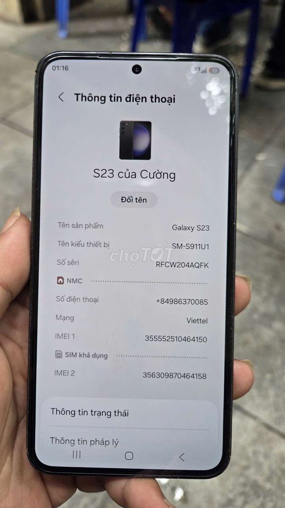 Samsung Galaxy S23 128GB Đen. Mua bán Điện thoại tại Huyện Thanh Trì Hà Nội được đăng bởi Nguyễn Mạnh Cường hình 1