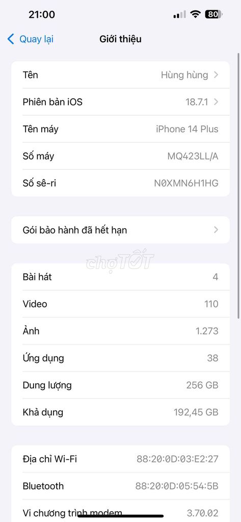 iphone 14 plus 256gb bản esim. Mua bán Điện thoại tại Huyện Văn Lâm Hưng Yên được đăng bởi Hùng Hoàng hình 1