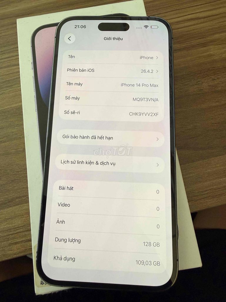 iPhone 14 Pro Max 128GB Tím . VN/A full box. Mua bán Điện thoại tại Quận Hải An Hải Phòng được đăng bởi Vũ Mạnh hình 1