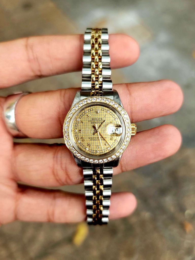 Rolex 69173 Champagne Hound's Tooth Diamond (hiếm)