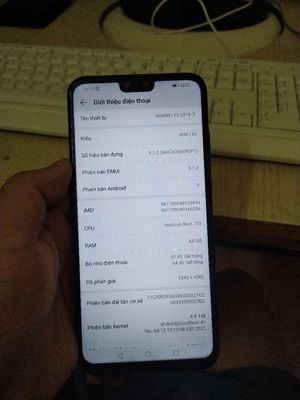 Huawei y9 2019 4/64 pin 4000mah 2 sim tv gg k lỗi