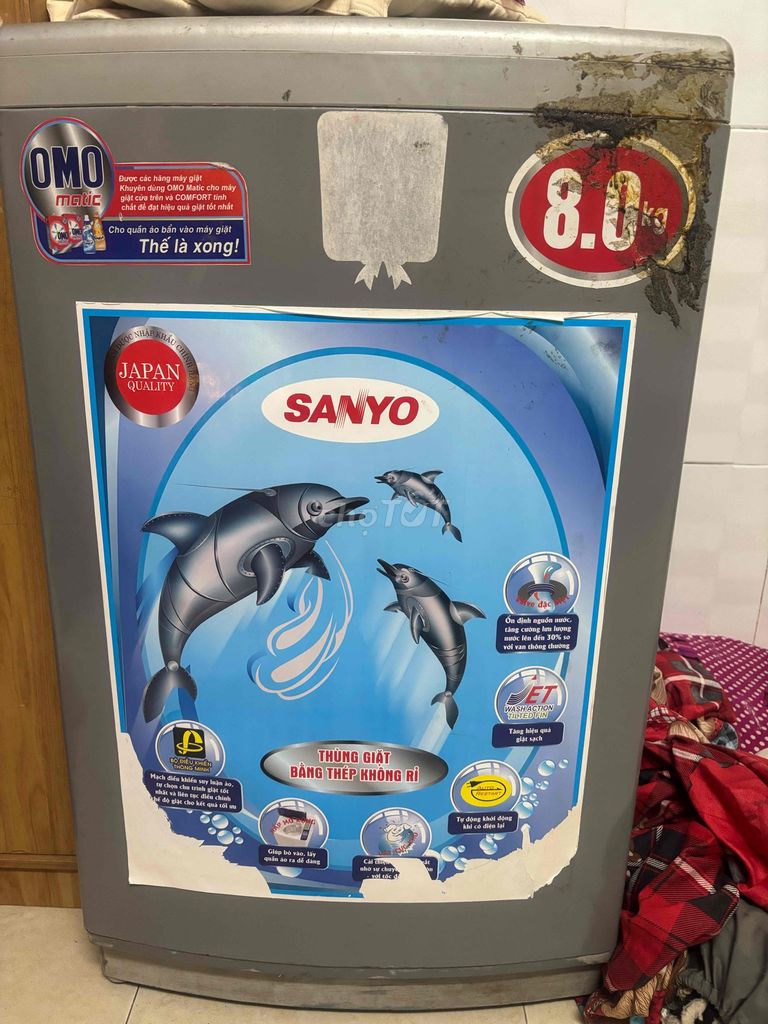 Máy giặt Sanyo 8.0 kg Xám. Mua bán Máy giặt tại Quận Hải Châu Đà Nẵng được đăng bởi Thảo hình 1