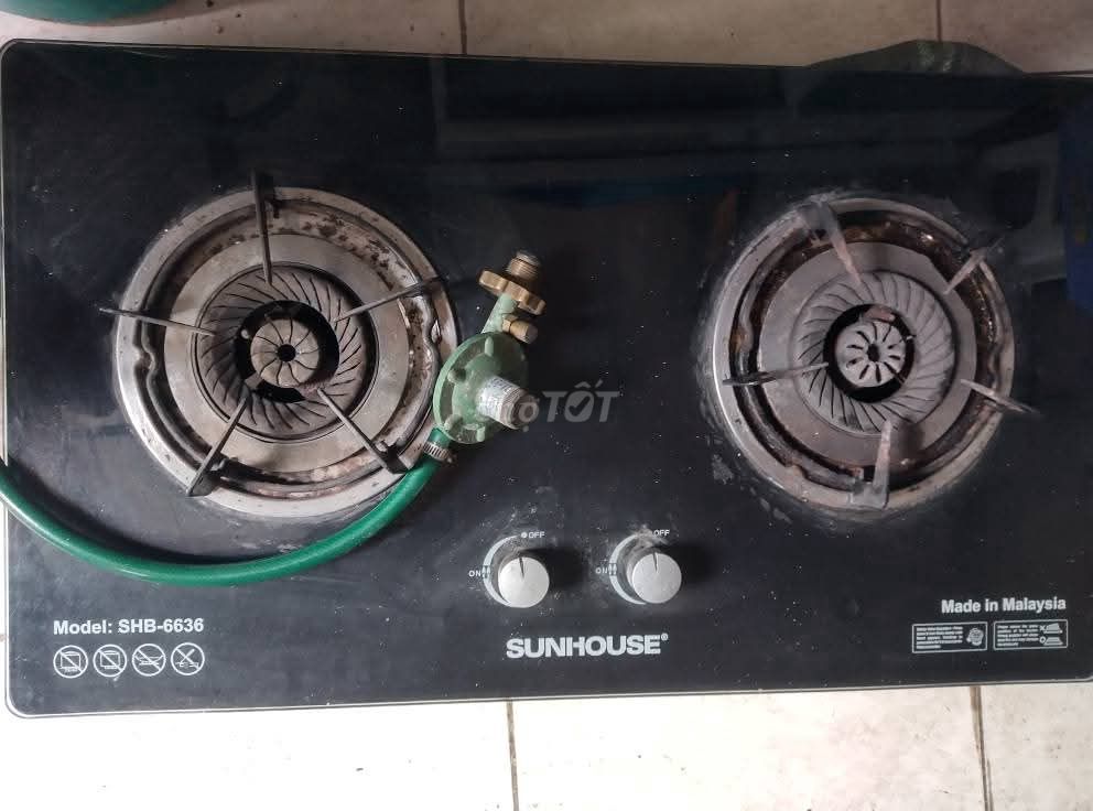 Bếp gas đôi SUNHOUSE SHB-6636 Đen. Mua bán Bếp, lò, đồ điện nhà bếp tại Quận Hoàng Mai Hà Nội được đăng bởi Đối tác chiến lược  hình 1