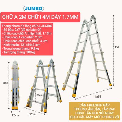 Thang rút chữ A 2m-Thang rút lồng bao ship 1-2H. Mua bán Đồ chuyên dụng, Giống nuôi trồng tại Quận Tân Phú Tp Hồ Chí Minh được đăng bởi Chuyên Bao giao gấp máy móc Lê Cứ