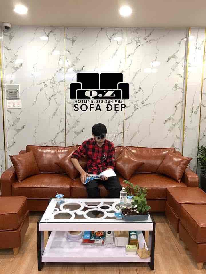 sofa băng chất liệu da. Mua bán Bàn ghế tại Thành phố Thủ Đức Tp Hồ Chí Minh được đăng bởi Xưởng sản xuất sofa QZ hình 1