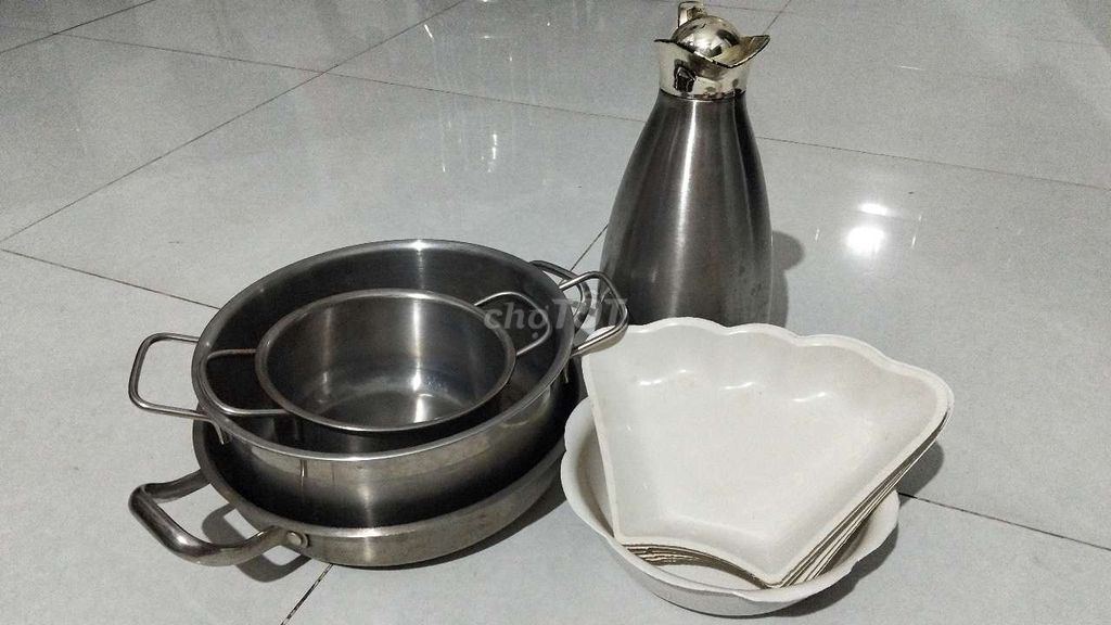 Nồi Inox Bạc 2 cái. Mua bán Dụng cụ nhà bếp tại Huyện Bình Chánh Tp Hồ Chí Minh được đăng bởi Phòng PQ hình 1